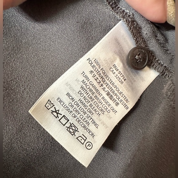 Armani Exchange Grey Button-Up Long-Sleeved Shirt - Picture 4 of 4